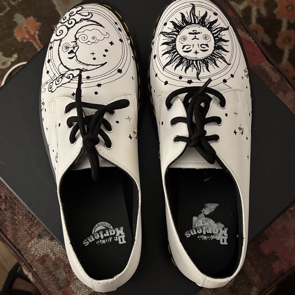 Dr. Martens Shoes - Dr. Martens White Cosmic Design Shoes